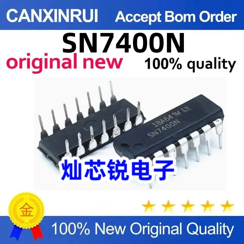 

（100 pieces）SN7400N 7400N In-Line DIP14 Logic Gate Quad 2-input positive and NAND gates