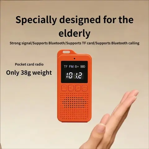 Radio de poche rétro Bluetooth Walkman, radio FM multifonction pour cadeaux, multicolore pour personnes âgées
