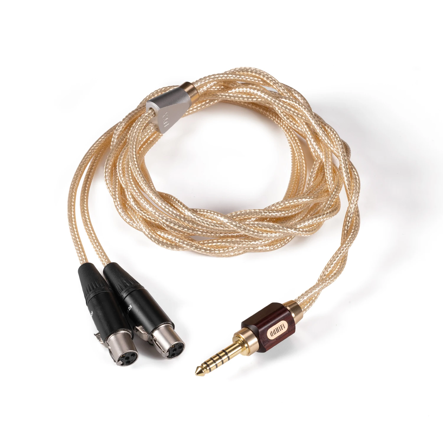 DD ddHiFi BC150G 4,4 mm symmetrisches Kopfhörer-Upgrade-Kabel, silberfarbenes OCC-Kupfer mit schwimmendem Schirm für Sennheiser Focal AT Sony & Co. – Detail 14