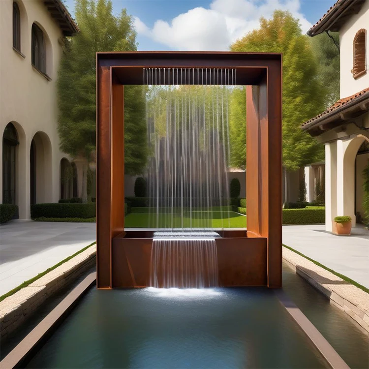 

Corten Steel Rain Curtain Waterfall - a Perfect Blend of Art and Function for Your Garden