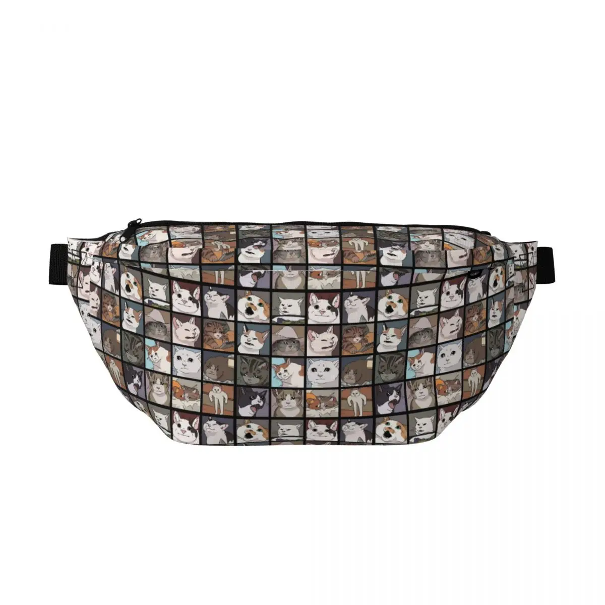 

Сумка-бананка через плечо Meme Cats 2.0 для мужчин и женщин, регулируемая поясная сумка для путешествий, бега, хранения денег и телефона, нагрудная сумка