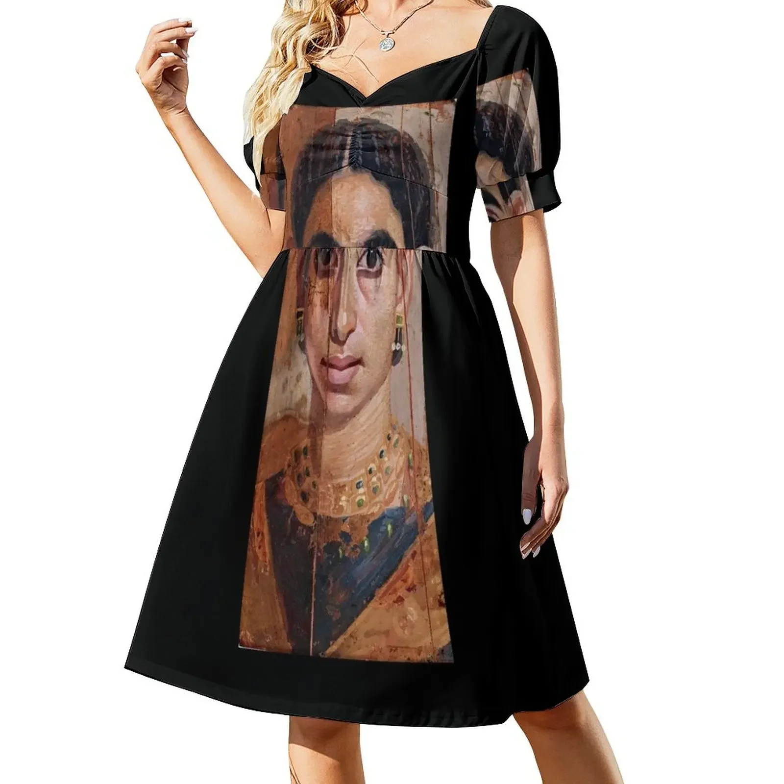 

Fayum mummy portrait ancient Egypt woman Sleeveless Dress Women's evening dress Woman dresses dresses for prom Dress