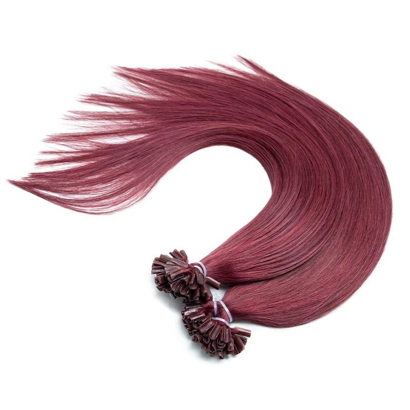 Estensioni dei capelli alla cheratina Balayage Hot Fusion Hair Estensioni dei capelli umani con punta a U 50G 50 pezzi 14 18 20 pollici Ombre Bionda Marrone