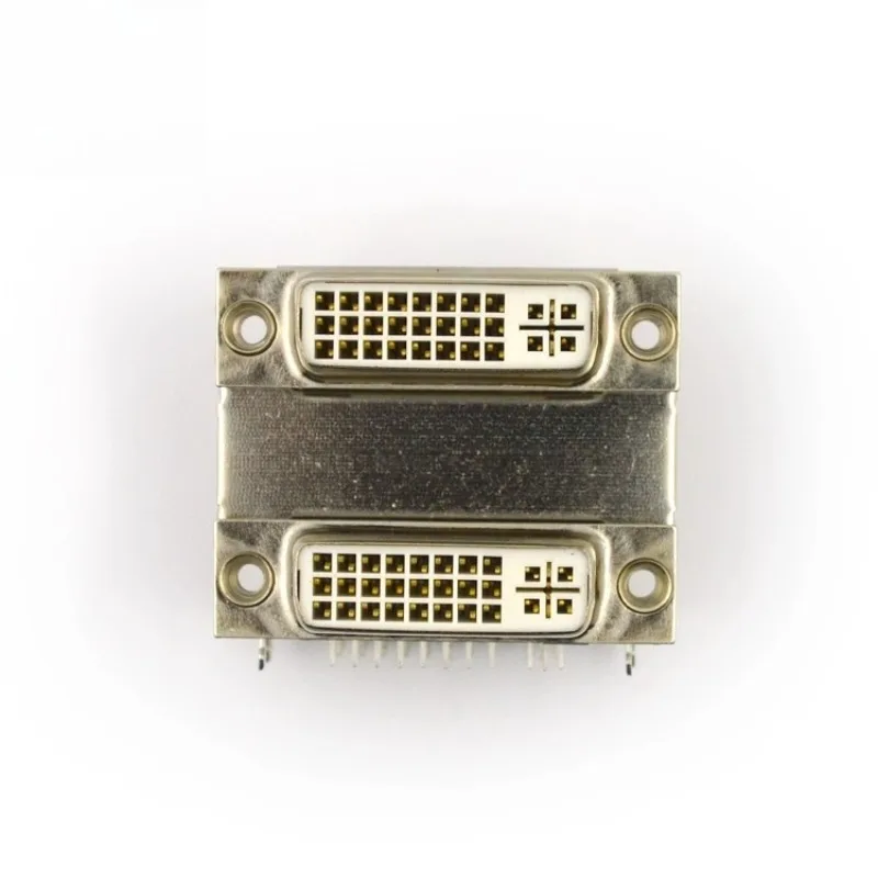 Conector DVI Pin horizontal DVI Doble capa 24 + 5 Enchufe DVI blanco Buena calidad