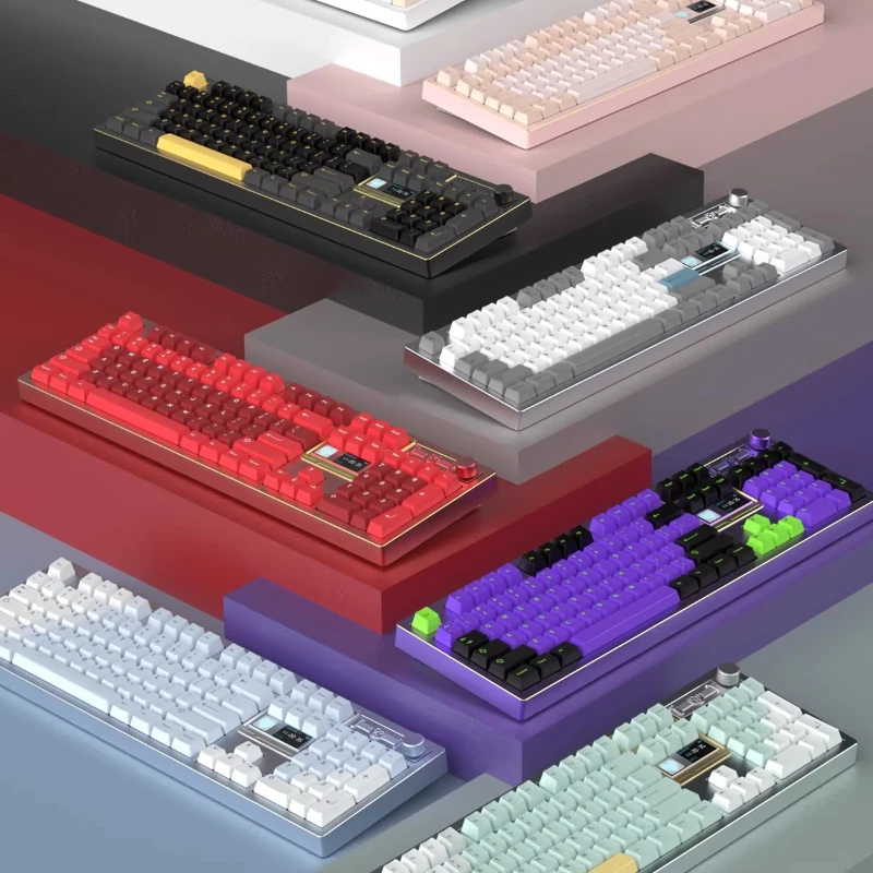 FEKER G108 Aluminum CNC Machinery Keyboard Custom Tri-mode Wireless Bluetooth 2.4G 108keys Hot-swap RGB Gasket Gamers Office