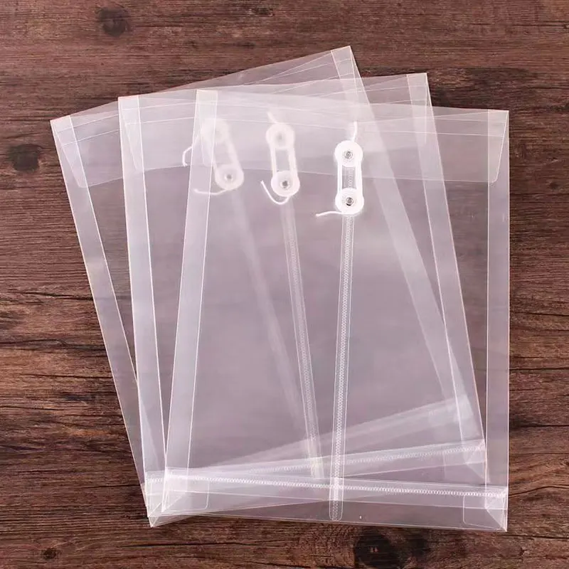 6pcs/Lot Thickened A4 File Bag Transparent Test Paper Storage Office Holder Pouch Desk Organizer Stationery Document Waterproof