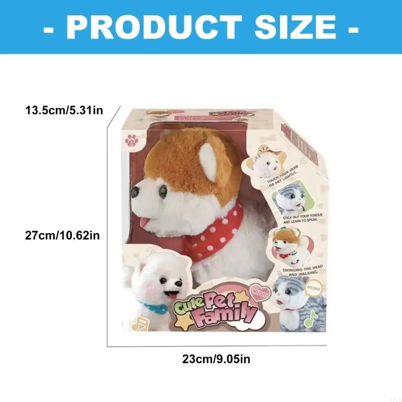 現実的な Electrc ぬいぐるみペットのおもちゃインタラクティブな動作サウンド幼児期の発達のための子供たちはペットのおもちゃを育てる A2UB