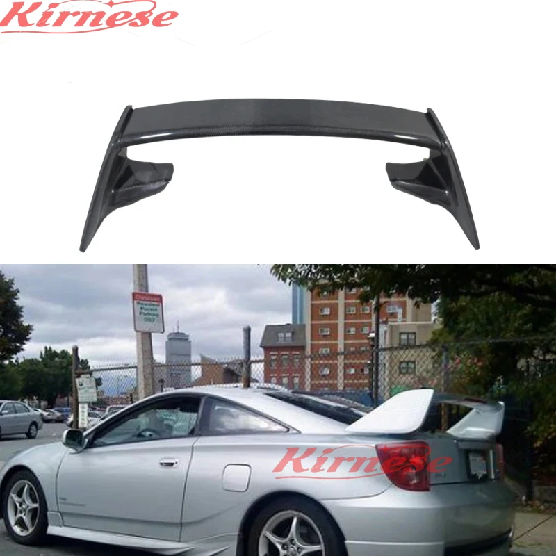 For TOYOTA CELICA Rear TRUNK SPOILER 2000-2005 WITH LED LIGHTS High Quality ABS Plastic Car Spoiler Trunk Boot Wing Spoiler