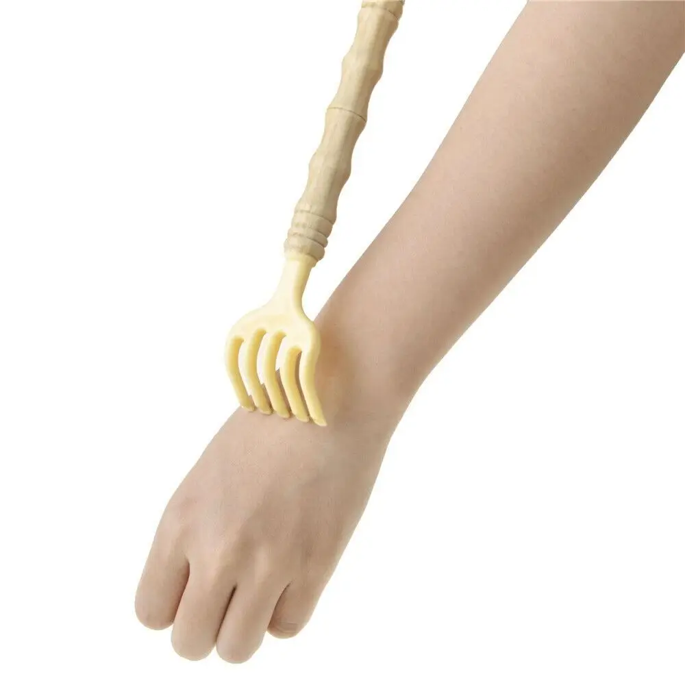 Wood Wooden Back Scratcher Easy Long Reach Plastic Back Scratcher Stick Hand Itch Scraper Home