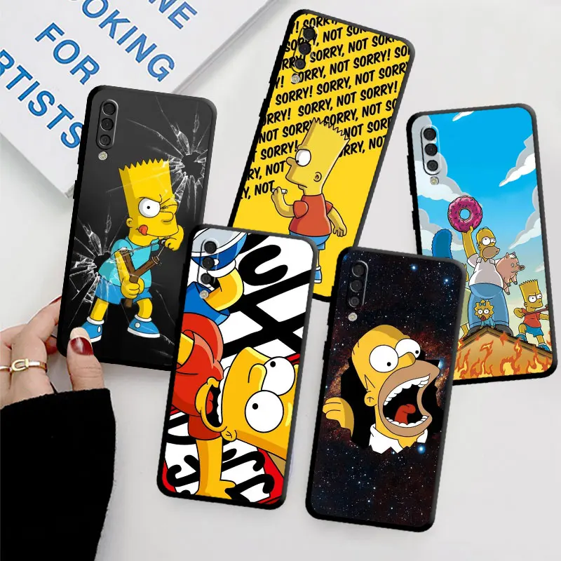 Funda For Samsung Galaxy A50 Note 20 Ultra 10 Plus 9  8 A20 A30 A20e A10 A03s A04s A05 A05s TPU Phone Case Hot Simpsons Boy