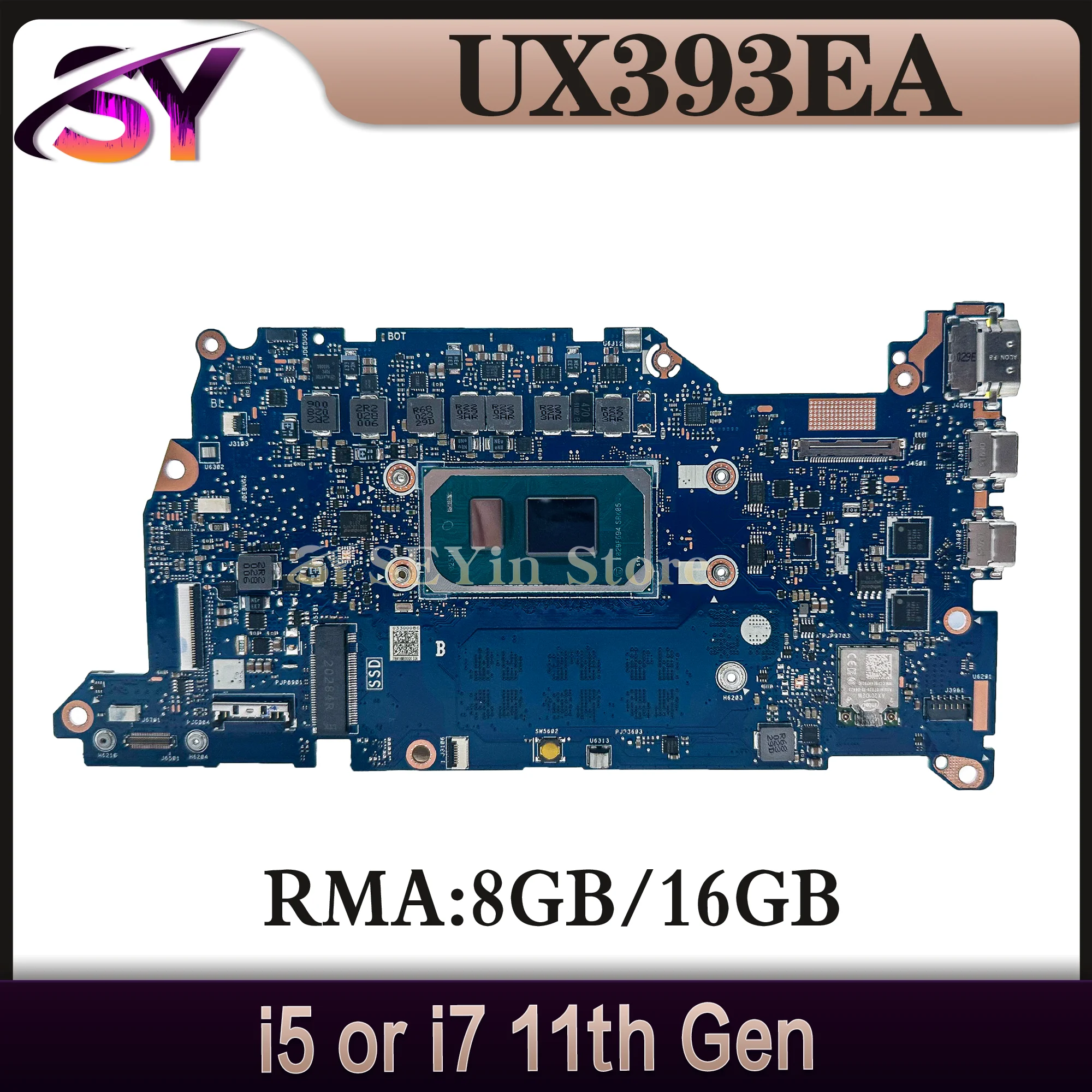 

UX393E Mainboard For ASUS UX393EA UX3000EA UX3000E Laptop Motherboard i5 i7 11th Gen RAM-8GB/16GB