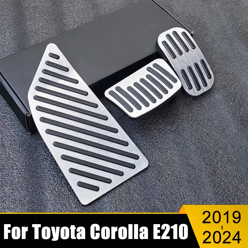 

For Toyota Corolla E210 2019 2020 2021 2022 2023 2024 Hybrid Aluminum Car Fuel Accelerator Gas Brake Rest Foot Pedals Cover Pads