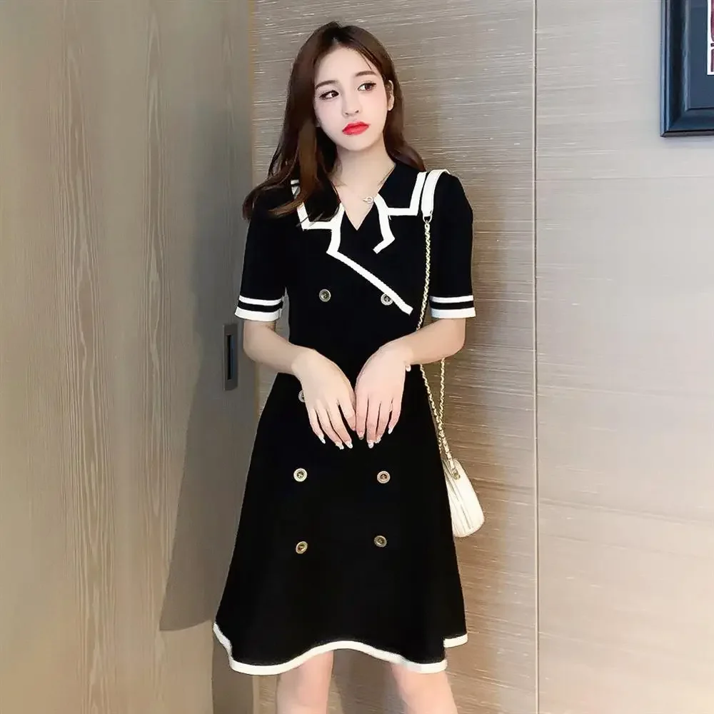 Formal Occasion Black Clothing Female Dresses 2024 Women\'s Dress Short White Mini Blazer Cotton Luxury X Outfits Vintage Trendy