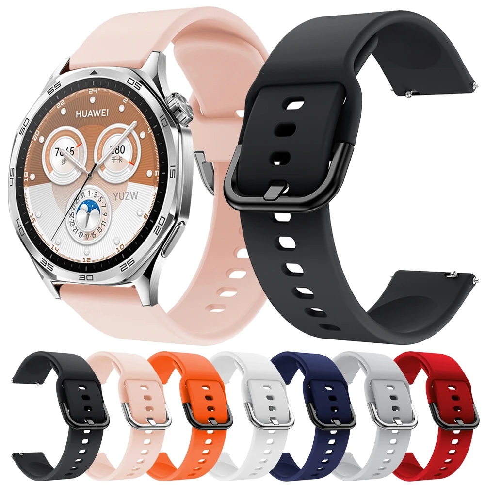 20 Ремешок 22 мм для Huawei Watch GT 5 GT4 GT3 GT2 Gt2 Pro 42 46 мм WATCH4 Pro Силиконовый ремешок HONOR Watch 4 Pro GS ES Magic Ремешок для часов