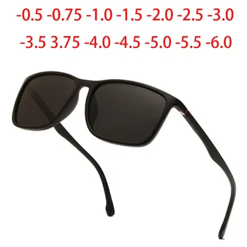 Kwadratowe spolaryzowane okulary mężczyźni Anti Glare Minus Tea Lens