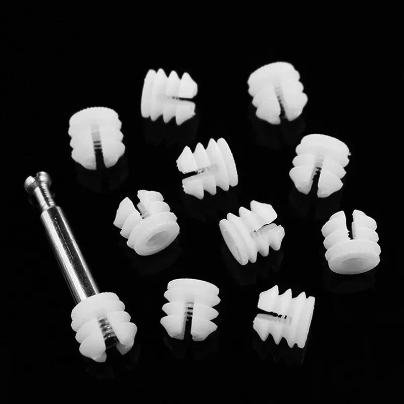 100PC/lot M4 M6 plastic Expansion Pipe Flat Head Self-Tapping Screw Nylon Tube bolt Wall Wood Hardware decoration Fasteners