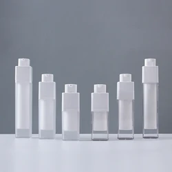 15ml 30ml 50ml Empty Airless Pump Bottle Rotate Cosmetic Container Frosted Double-layer Thickened Square Lotion