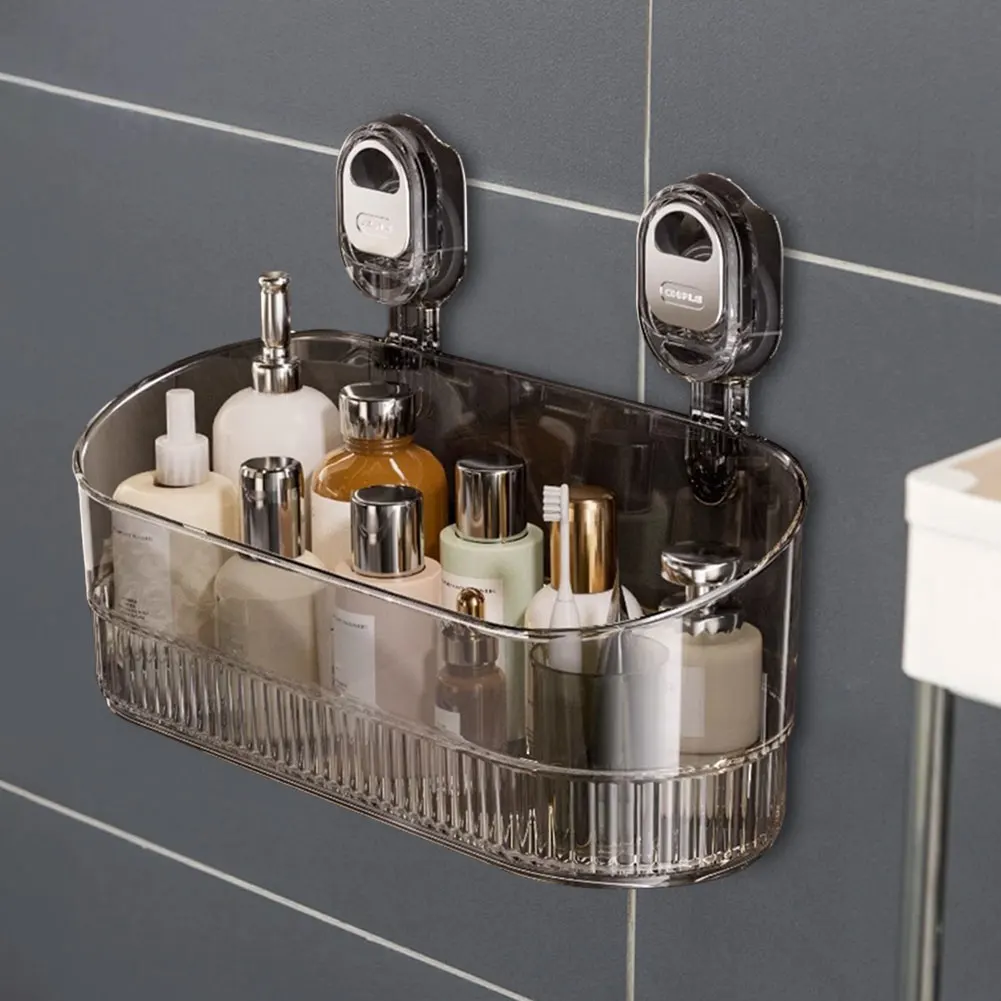 Boîte de rangement à ventouse pour salle de bain, sans perceuse, caddie de douche suspendu, étagère de douche robuste, organisateur de douche
