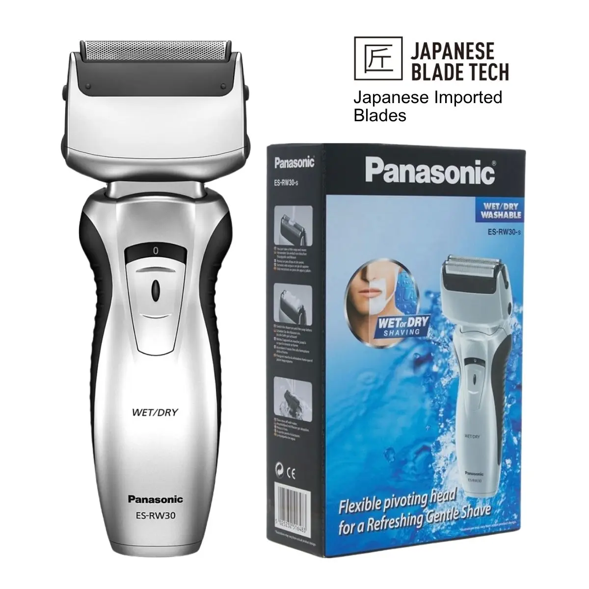 

Мужская электробритва Panasonic RW30, двойные плавающие лезвия, бритва для влажной и сухой уборки, легкий дизайн, сделано в Японии