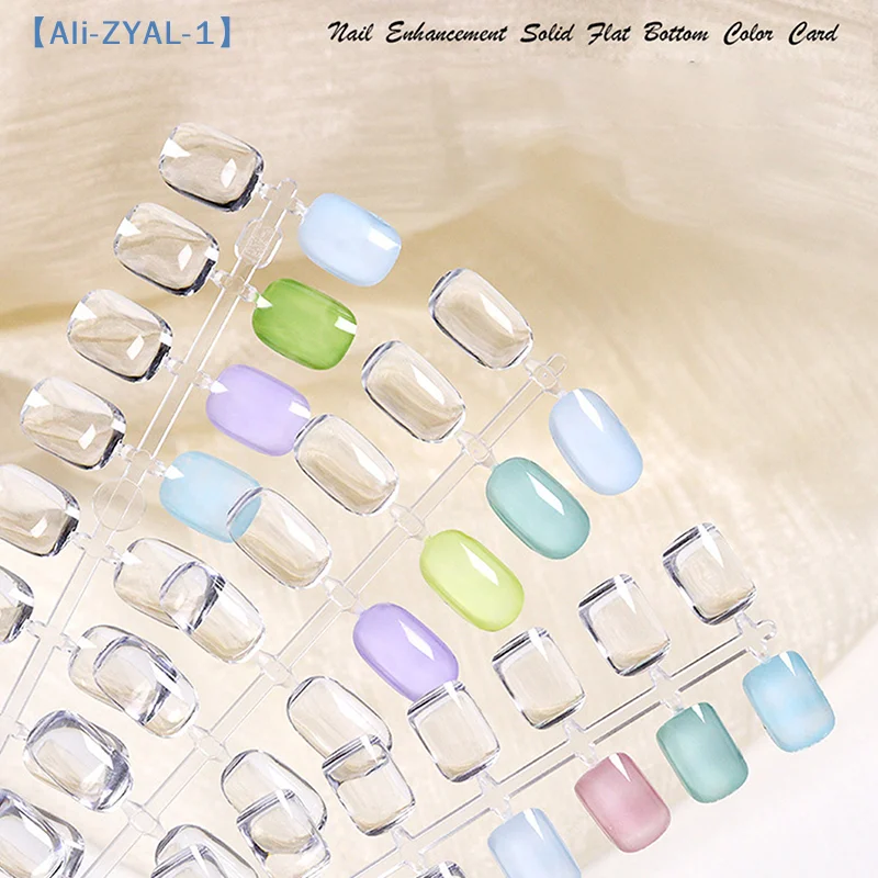 【ZYAL-1】Transparente, solide oval-, dreieckig- und quadratförmige Nagelwerkzeuge, Nageltisch-Farbkarten-Display, DIY-Maniküre-Nagelspitzen-Übungswerkzeuge