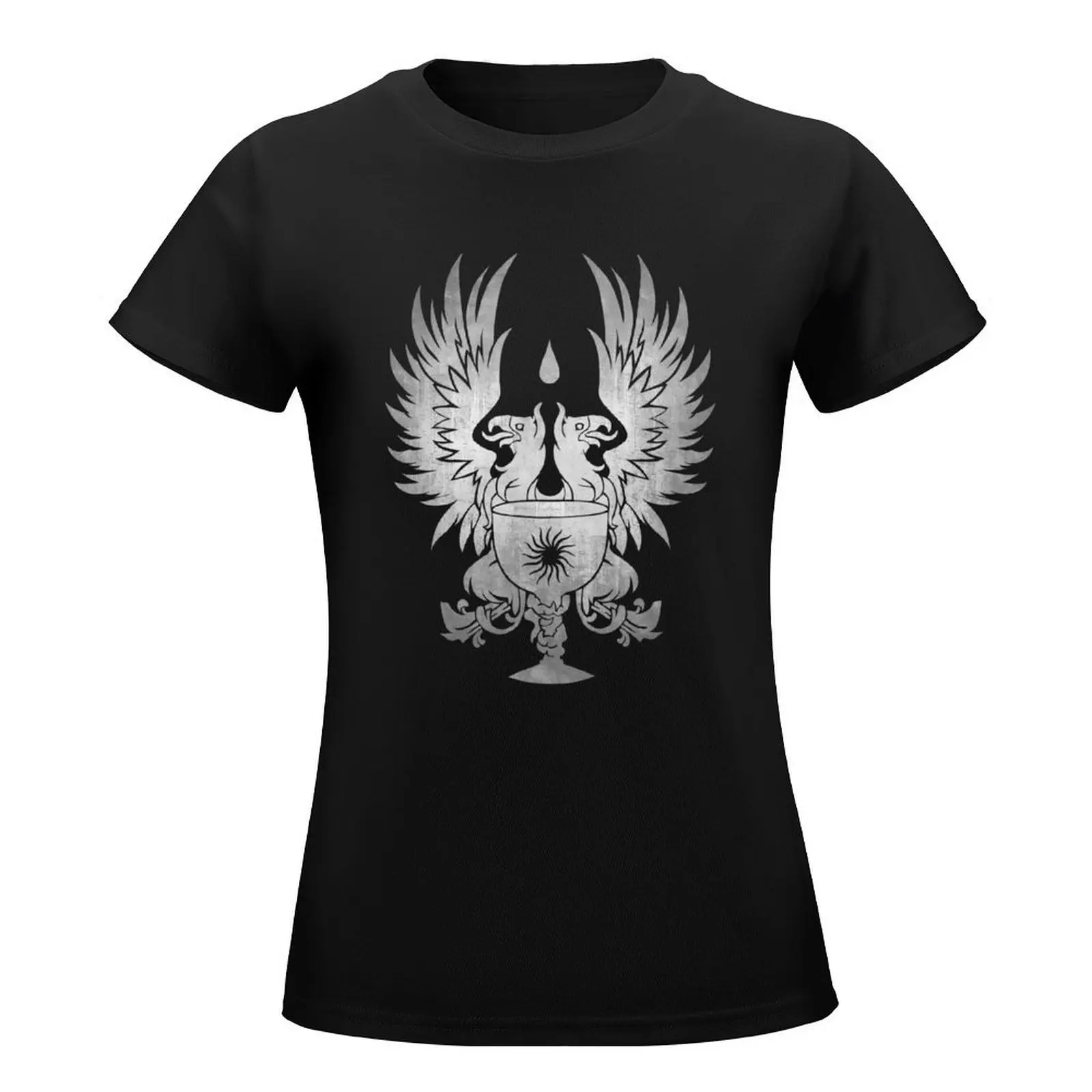 Dragon Age: Grey Warden Silver T-Shirt graphics summer clothes aesthetic clothes workout shirts for Women