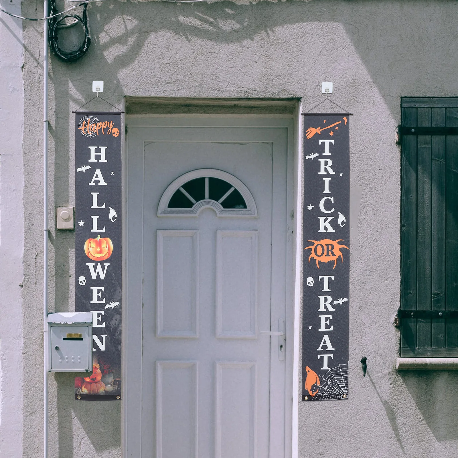 

1 Set Door Curtain Couplets Halloween Decorations Front Door Porch Window Hanging Banners Party Supplies Outdoor Indoor Use