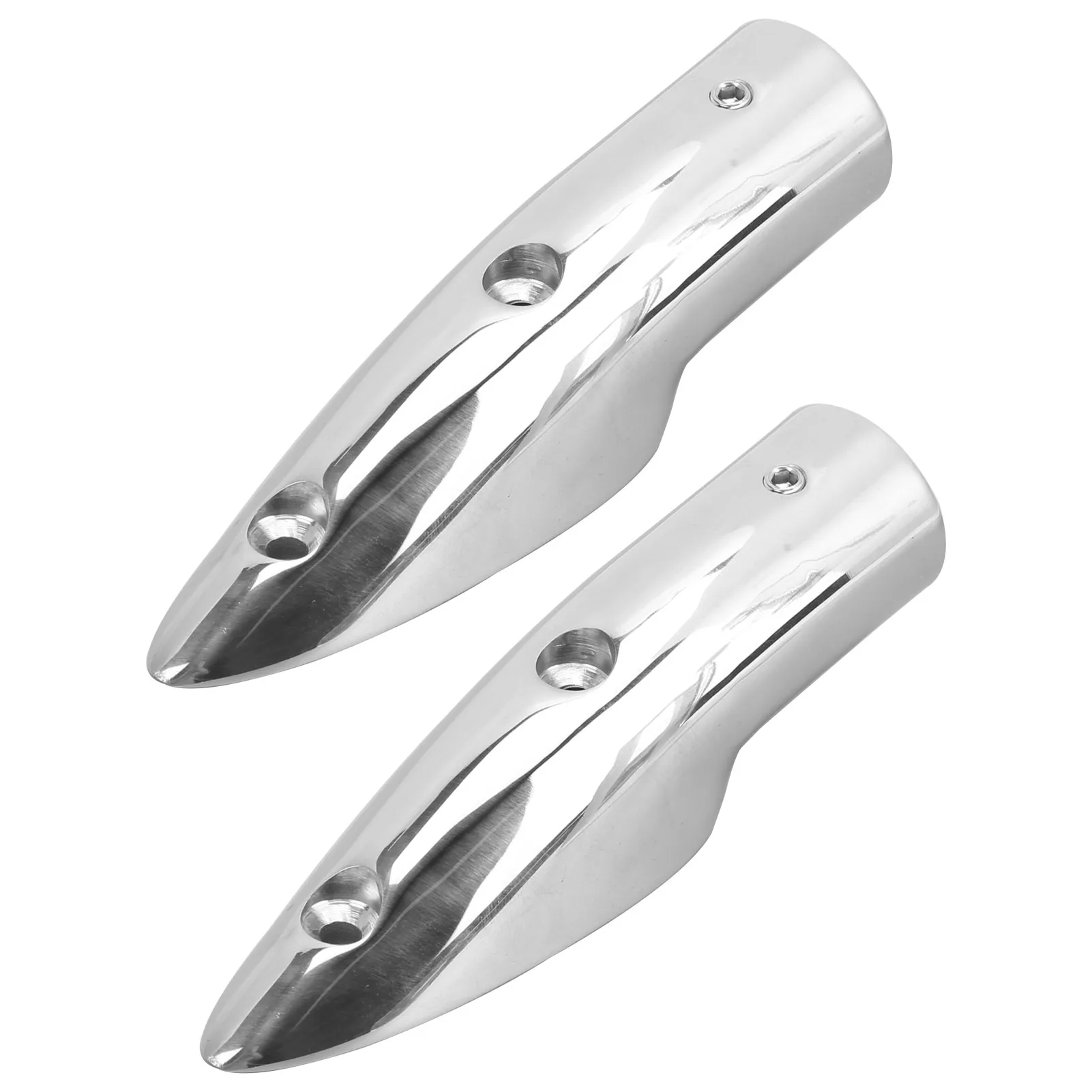 

22mm Rail End Handrail End 7/8in Handrail End 316 Stainless Steel Anti-Corrosion Accessory for Marine Boat Handrail Fitting