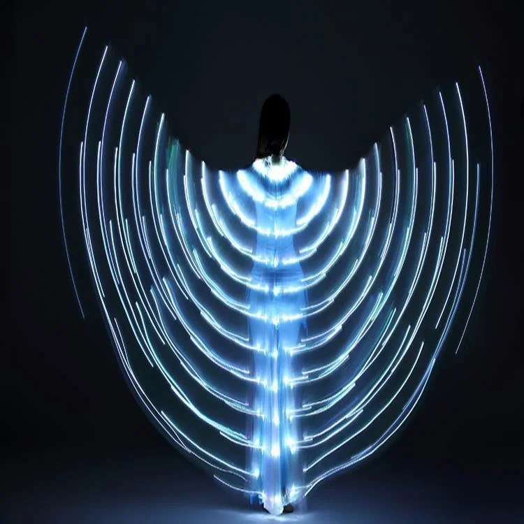 أجنحة إيزيس فراشية ليد للأطفال ، أداء الرقص الشرقي ، أزياء الرقص الشرقي الفلورسنت ، عروض الكرنفال ، أجنحة الفراشة