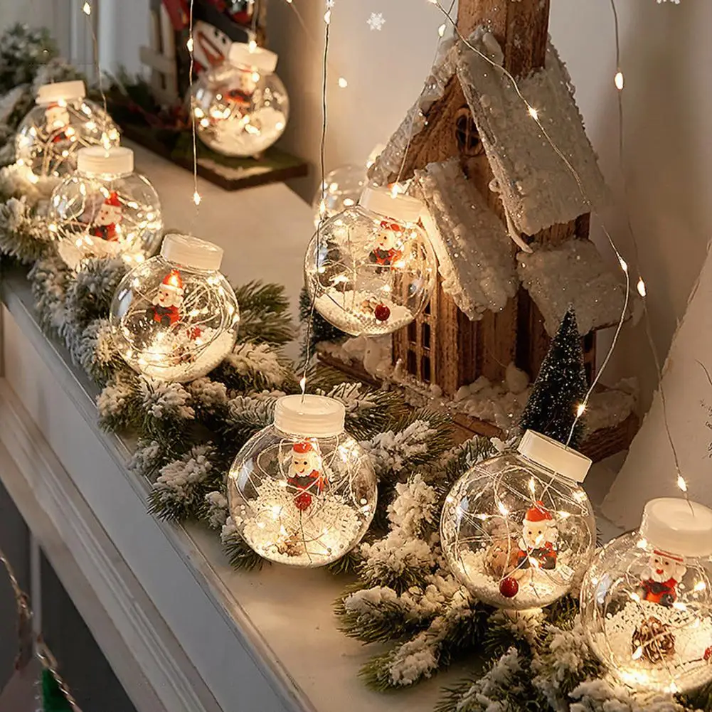 Guirnalda de luces LED con forma de bola de deseos, adorno de dibujos animados, ahorro de energía, no deslumbrante, mejora la atmósfera, alambre de cobre, navidad