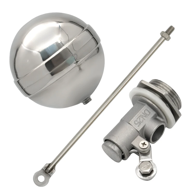 Stainless Steel Water Tank Float Valve Shut Off Float Ball Water Level Control Flow Control Float Sensor Valve DN15 DN20 DN25