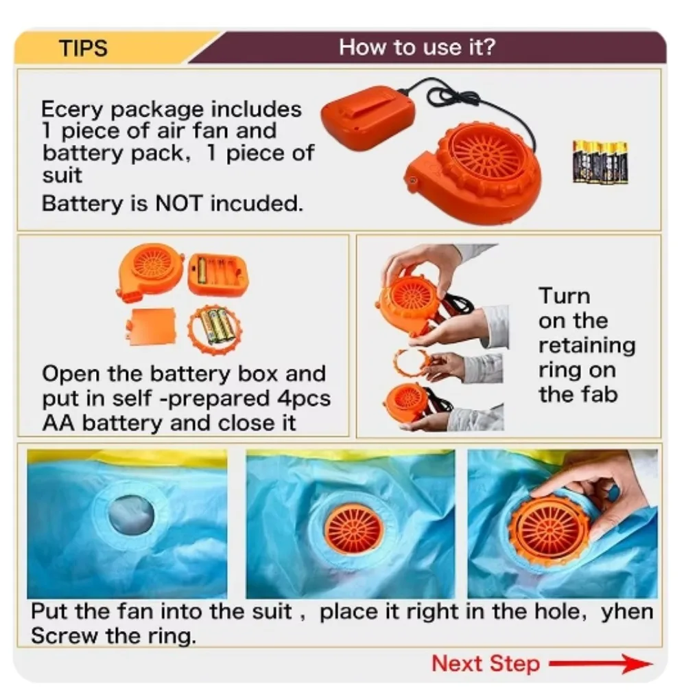 Mini Blower Fan for Dinosaur Costume Inflatable Game Clothing Suits Halloween Cosplay Party Supplies Lightweight Blower Fan