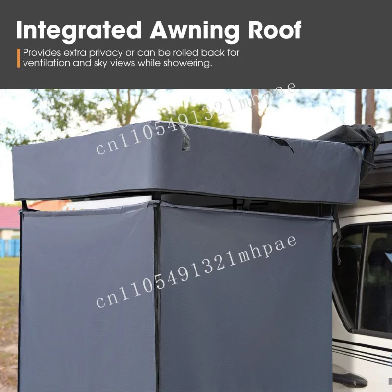 المحمولة طوي التخييم دش خيمة المظلة سيارة الجانب دش خيمة المرحاض حمام خيمة المدمج في صمام ثنائي باعث للضوء مصباح بار