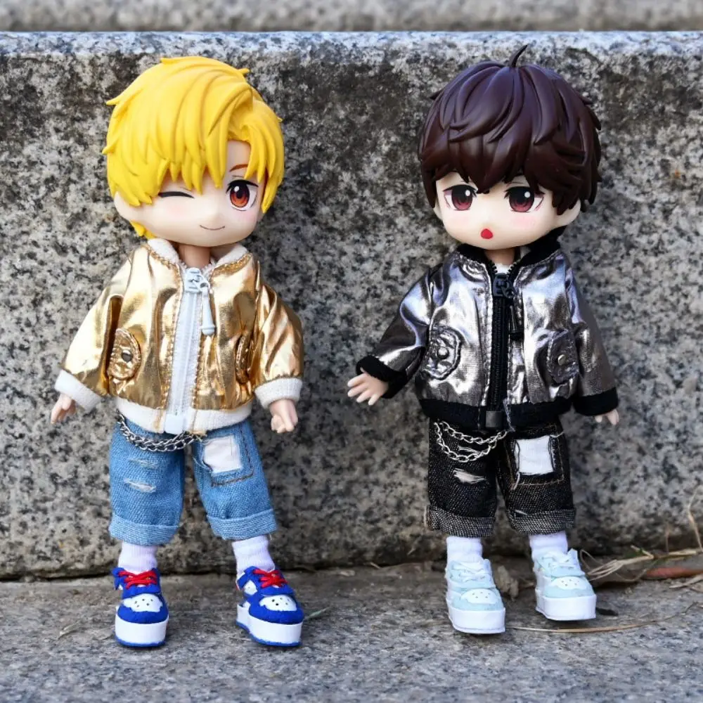 Lovely Dress Up 10CM Clothes Pretend Play Cotton Clothing Set Cosplay Outfit Changing Nurse Uniform Laser Overcoat Replacement