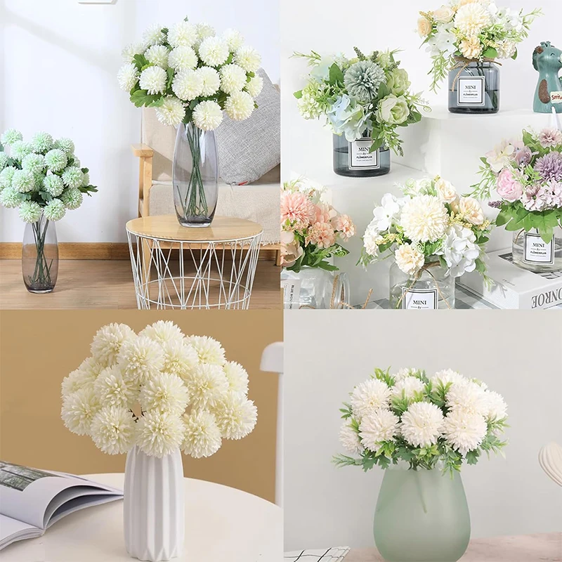 3/5/10 Stück Seidenchrysantheme Künstlicher Blumenstrauß für Zuhause Zimmer Hochzeit Dekor Handwerk Vasen Blumenarrangement Zubehör – Detail 6