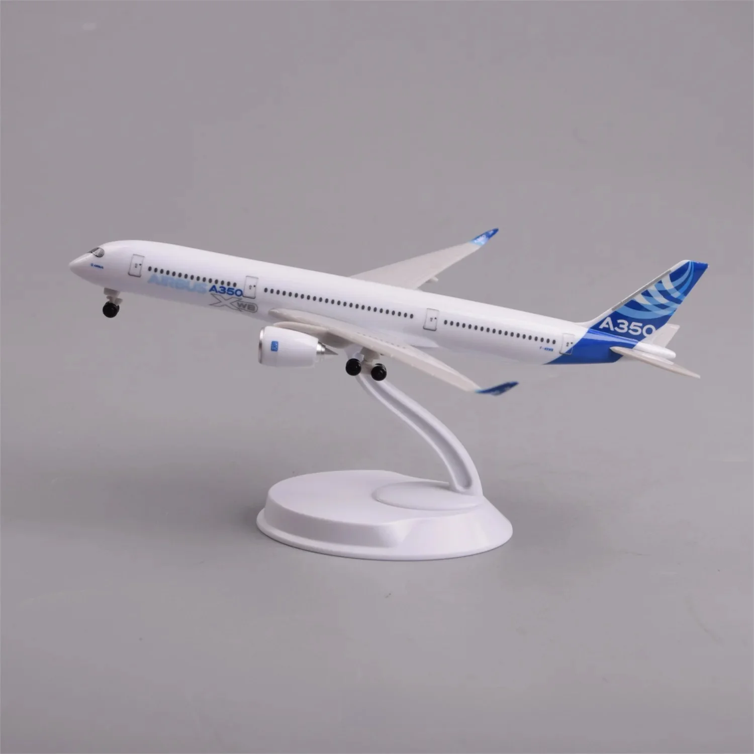 20cm Airplane Models A350 Prototype Simulation Resin Plane Model For Static Collectible Decoration Removable Base Landing Gear