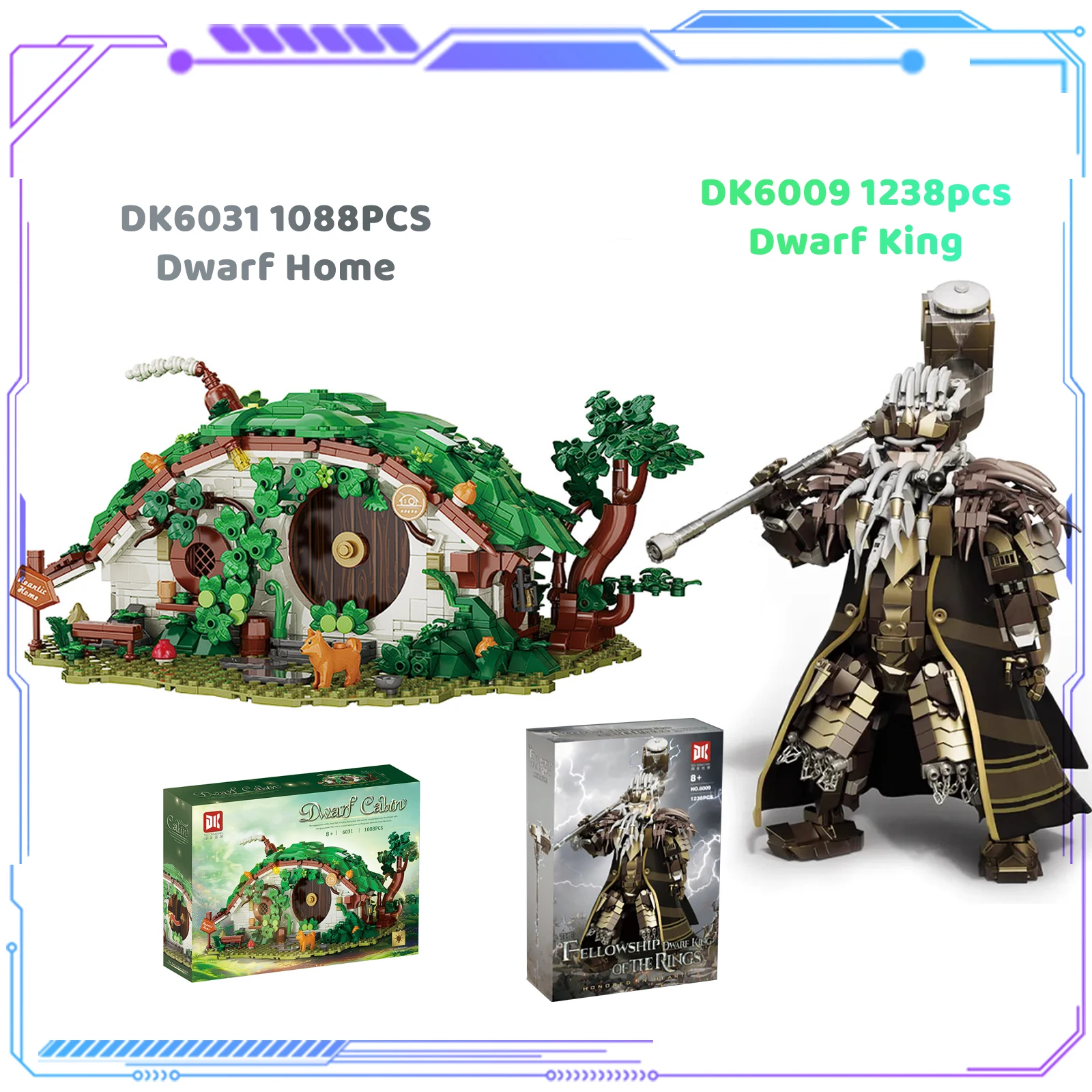 

MOC Dwarf Home Ring Protector Dwarf King с молотком, строительные блоки, экшн-фигурка, модель, коллекционная игрушка для детей и взрослых, Рождественский подарок