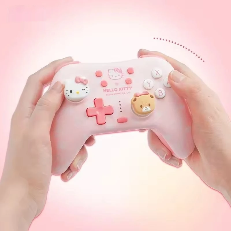 

Sanrio Hello Kitty Wireless Controller 50th Anniversary Authentic Gamepad for Switch PC Android iOS Cute Gift Collectible Toy