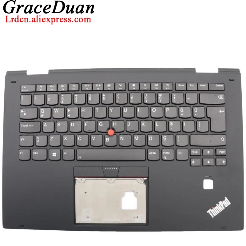 

TR Turkish Black Keyboard Upper Case Palmrest Shell Cover For Lenovo Thinkpad X1 Yoga 2nd Gen 2 G2 01HY837 01HY877 01HY917 01HY9