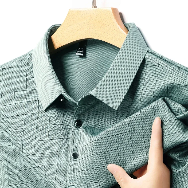 Men's Solid Polo Shirts Short Sleeve Striped Detail Casual Daily Business Tees