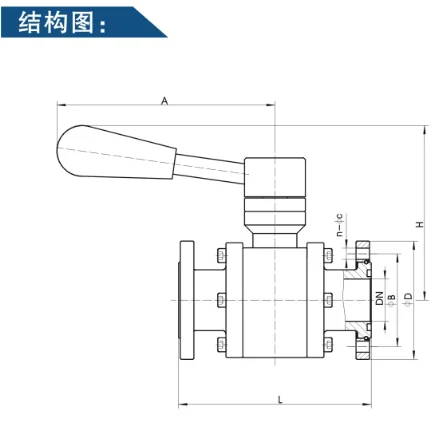 High vacuum manual ball valve GU-10 GU-16 GU-20 GU-25 GU-32 GU-40