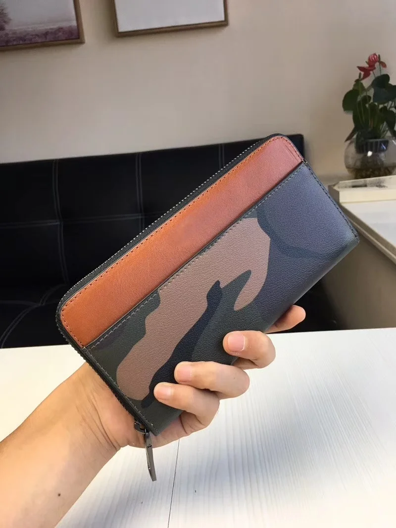 

Luxury Brand Men's Wallet Long Wallet Coin Pouch Card Holder Premium Gift F75099 Handmade Coin Purse Genuine Leather Long Wallet