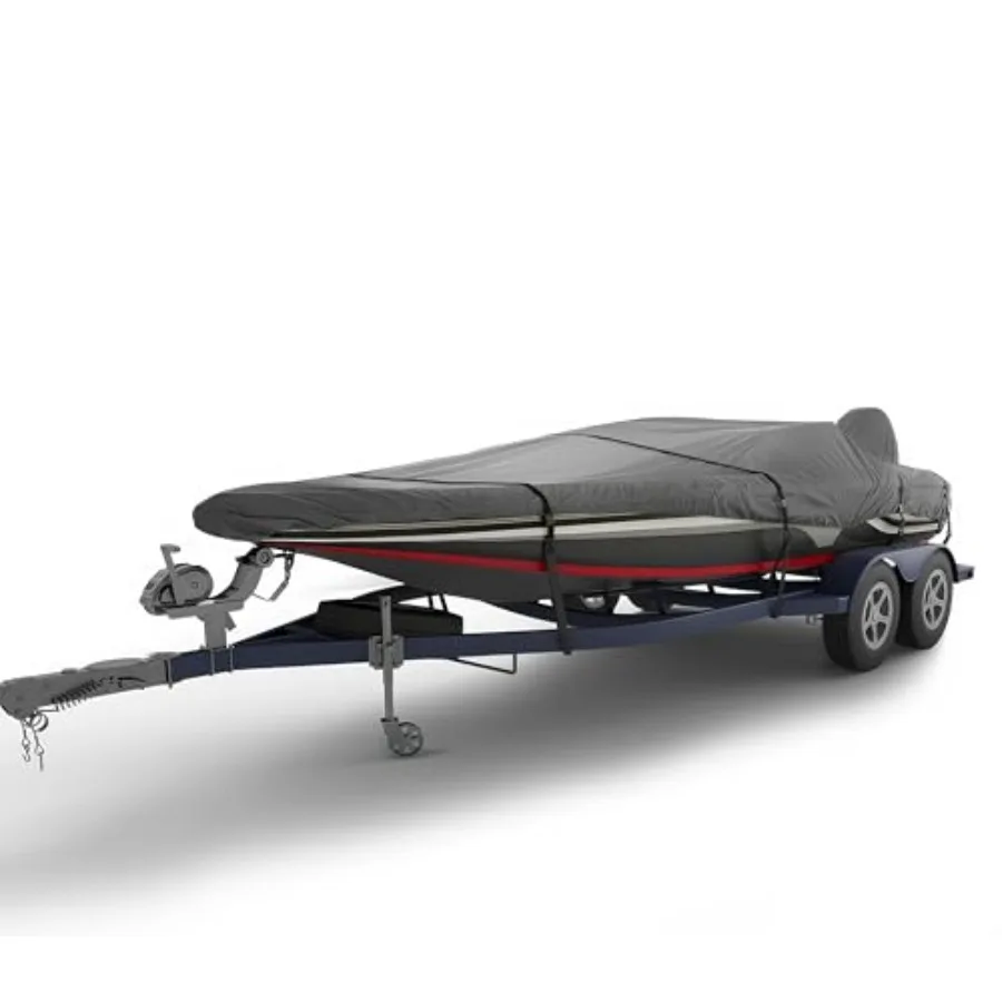 غطاء قارب احترافي مقاوم للماء لحماية جميع الأحوال الجوية من الدرجة البحرية يناسب ما يصل إلى 18'19.6 بوصة طول 82 وات مثالي لقارب الجهير VHull Runabout