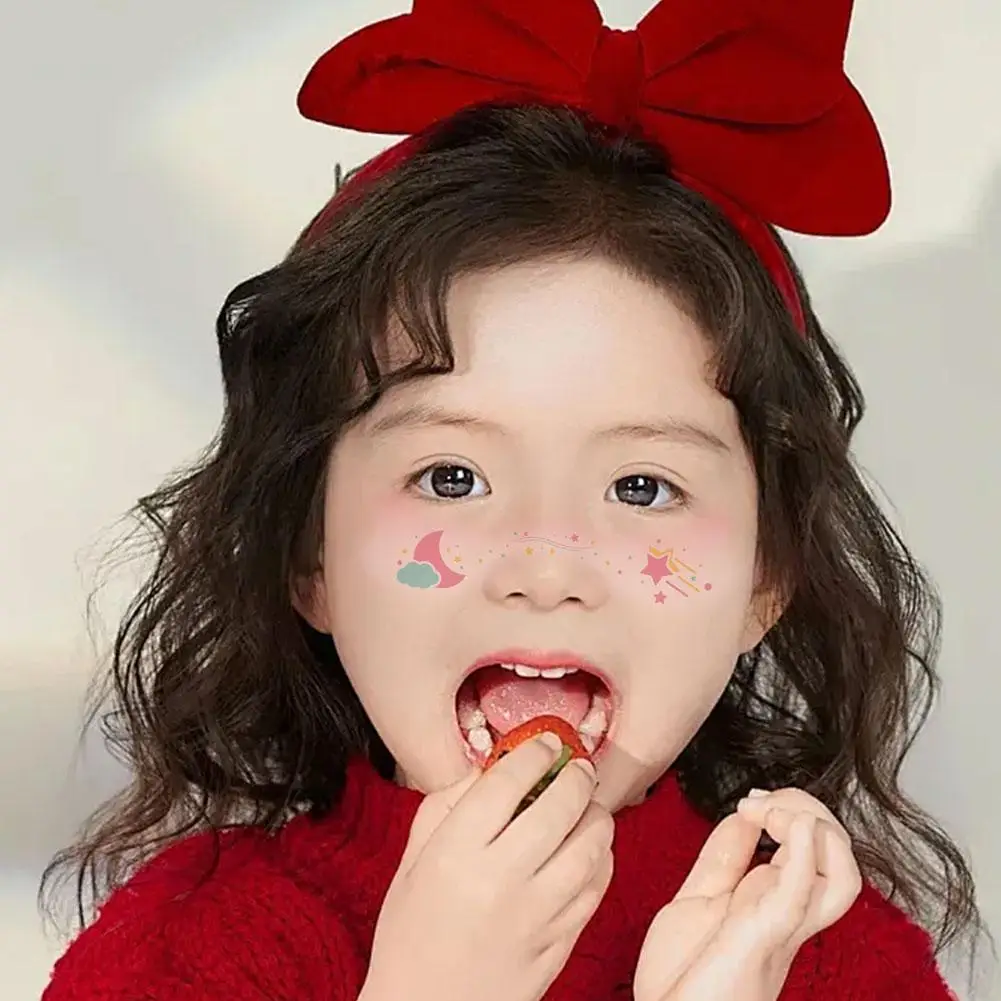 Tymczasowe brokatowe tatuaże na twarz, akcesoria do makijażu, wielokolorowe naklejki do makijażu twarzy, modne style, tatuaże do makijażu policzków, zestaw 10 sztuk.