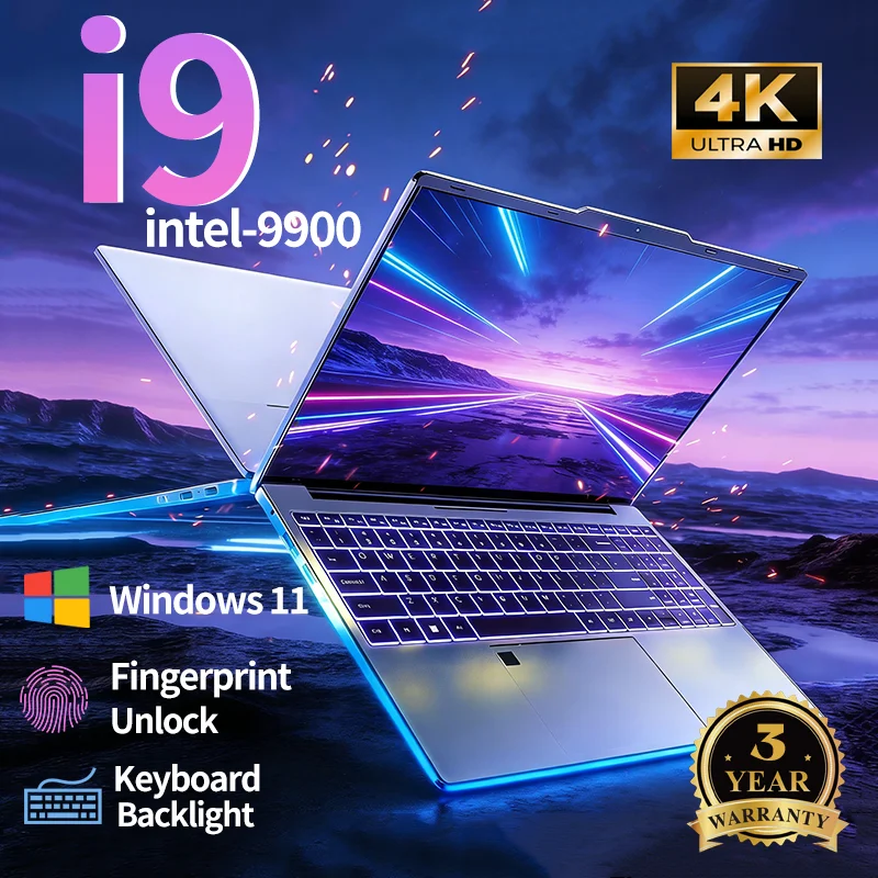 15.6" Gaming Laptop Windows 11 Pro  Intel Core i9-9900 16GB RAM 1TB SSD Office Gamer  Study notebook Computer PC