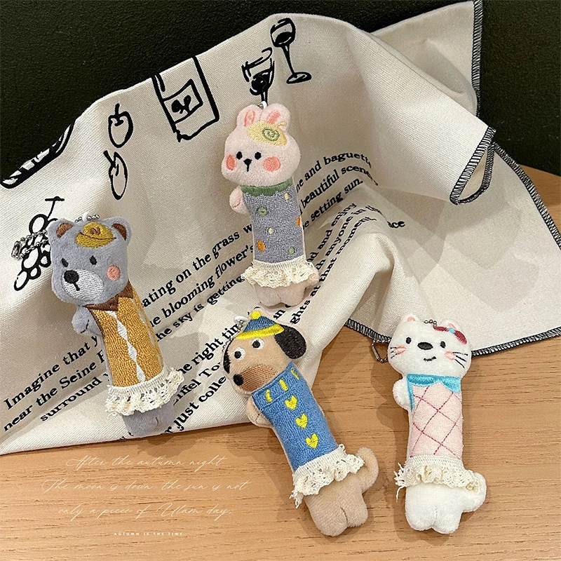 Creative Cartoon Dancing Small Animal Cute Plush Doll Pendant Backpack Hangings Decoration