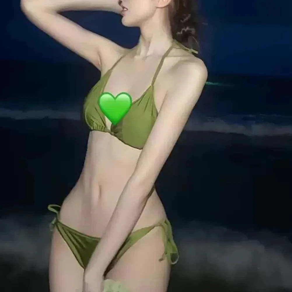 Bequemer zweiteiliger Badeanzug, Bikini, Badeanzug, Strand, Strand, fertige Kleidung, Damen-Badebekleidung, Polypropylen-Gewebe