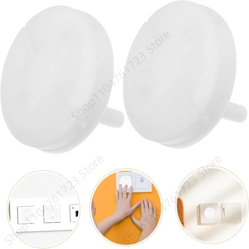 10Pcs White Electrical Safety Socket Protective Cover Baby Care Safe Guard Protection Anti Electric Shock Rotate Protectors