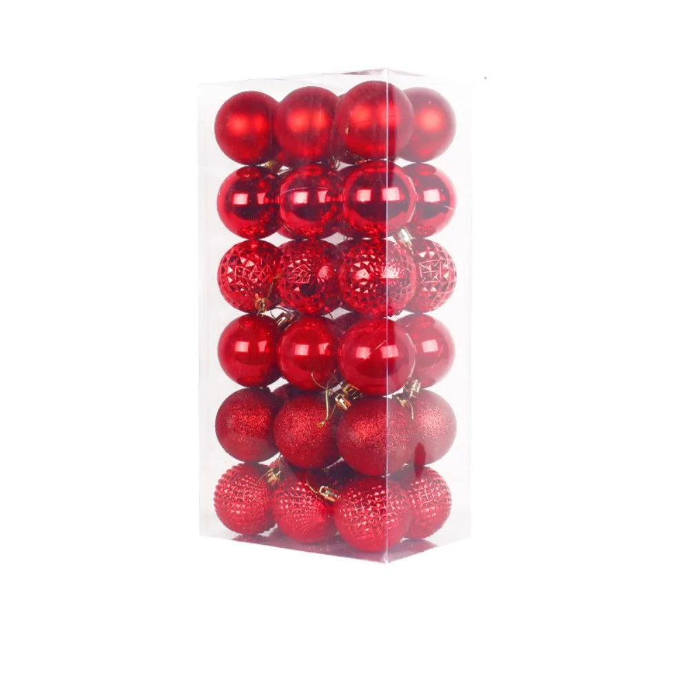 

36pcs 6cm Christmas Ball Set Big Shatterproof Christmas Tree Decoration Pendant Creative Delicate Hanging Ornament Wedding
