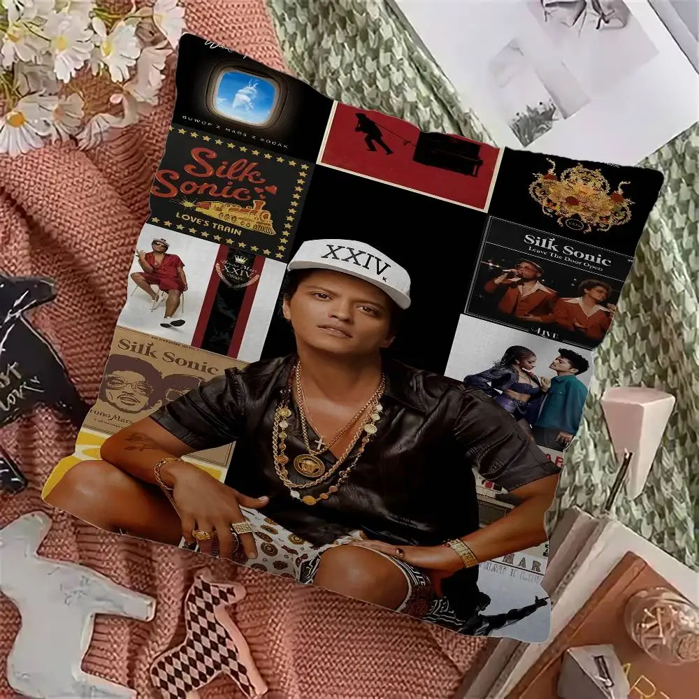 

Подушка Miyan B-bruno Mars, подарок, украшение для дома, офиса, спальни, дивана, автомобиля, чехол для подушки 45x45