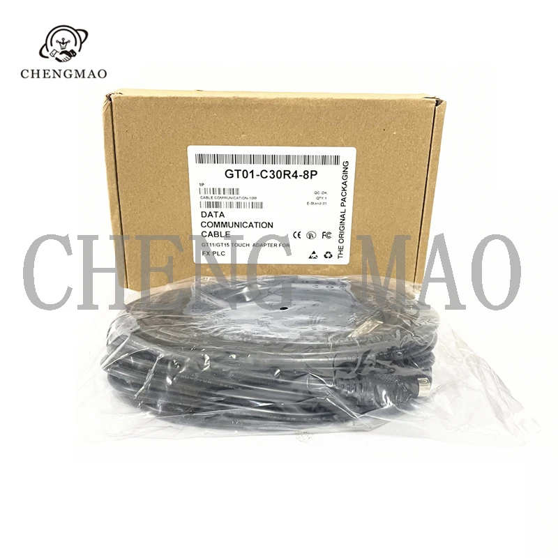 New And Original GT01-C30R4-8P GT11 GT15 GT2107 HMI Touch Communication FX3U FX2N 1S And A Series PLC 3M 5M 10M